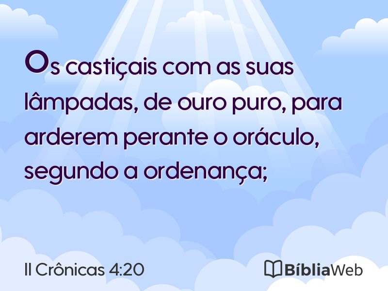 II Crônicas 4:20 em imagem para compartilhar