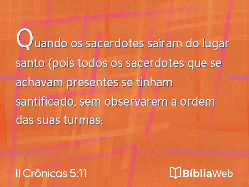 II Crônicas 5:11 em imagem para compartilhar