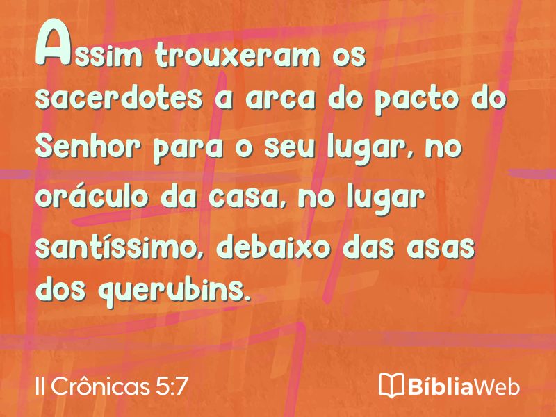 II Crônicas 5:7 em imagem para compartilhar