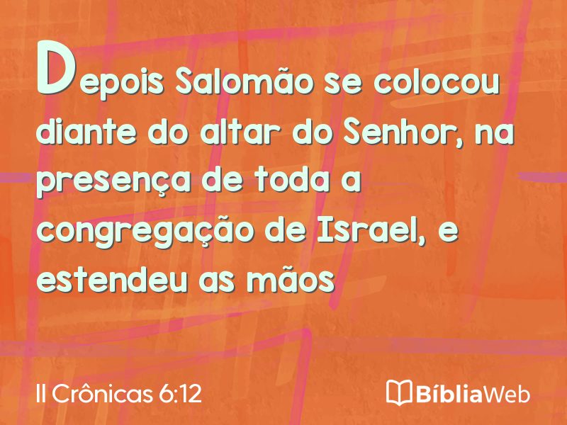 II Crônicas 6:12 em imagem para compartilhar