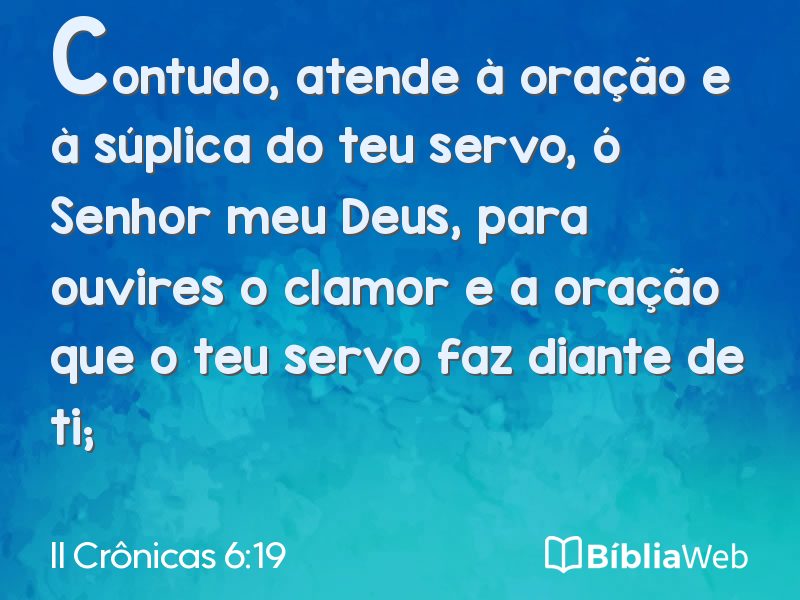 II Crônicas 6:19 em imagem para compartilhar