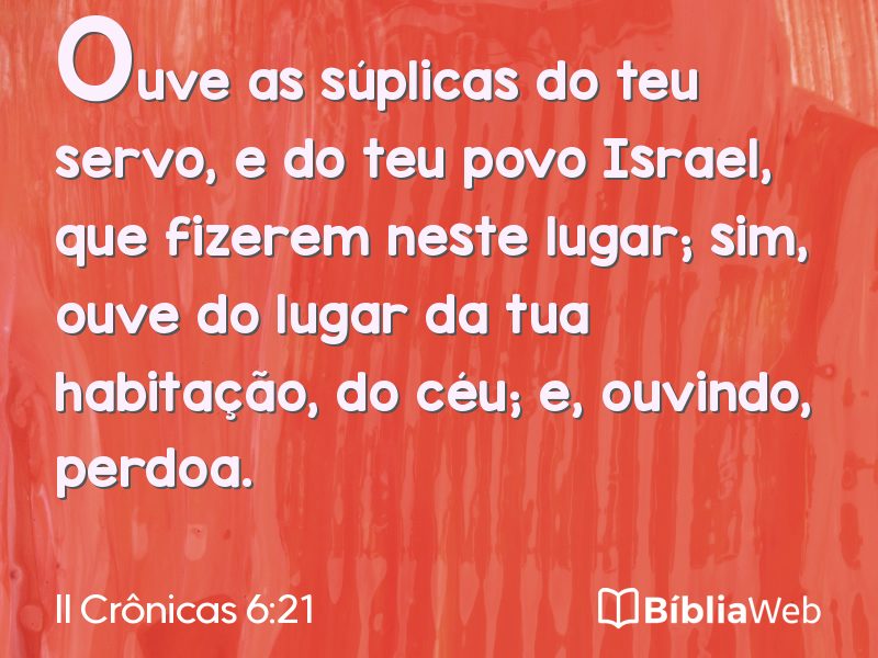 II Crônicas 6:21 em imagem para compartilhar