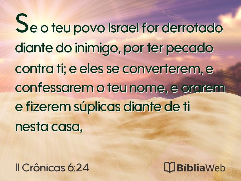 II Crônicas 6:24 em imagem para compartilhar