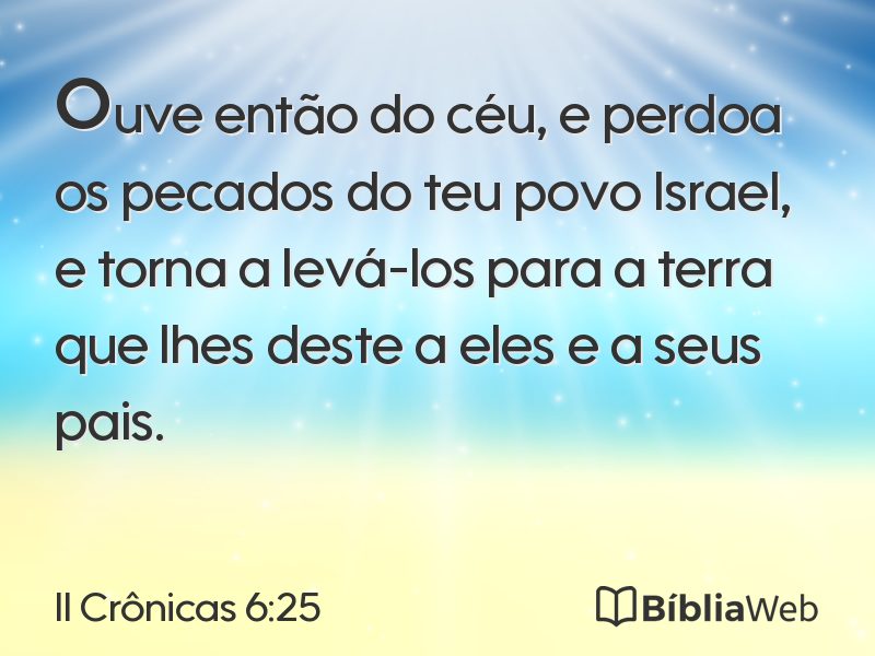 II Crônicas 6:25 em imagem para compartilhar