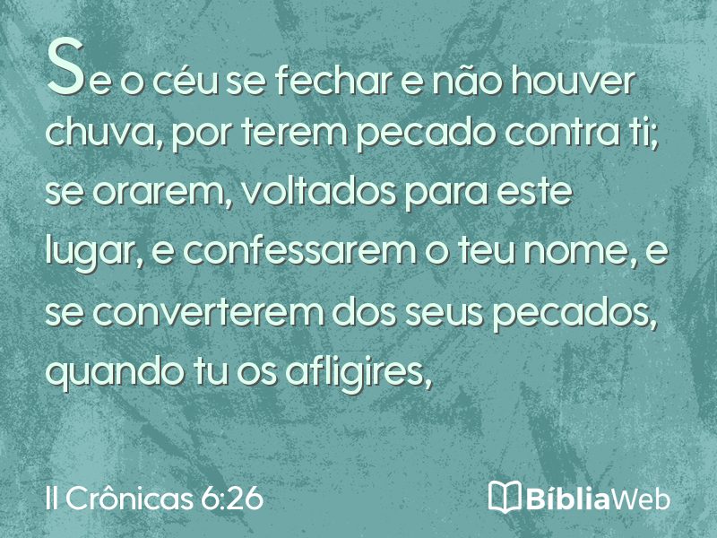 II Crônicas 6:26 em imagem para compartilhar