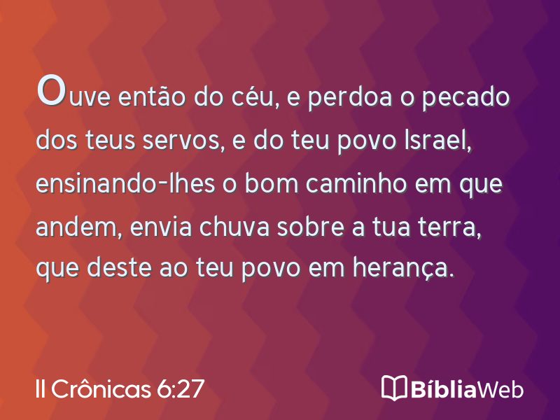 II Crônicas 6:27 em imagem para compartilhar