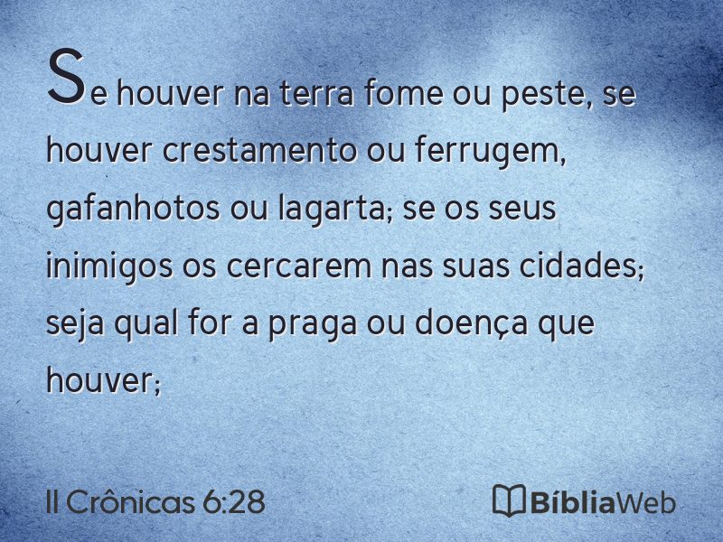 II Crônicas 6:28 em imagem para compartilhar