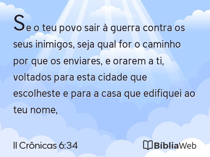 II Crônicas 6:34 em imagem para compartilhar