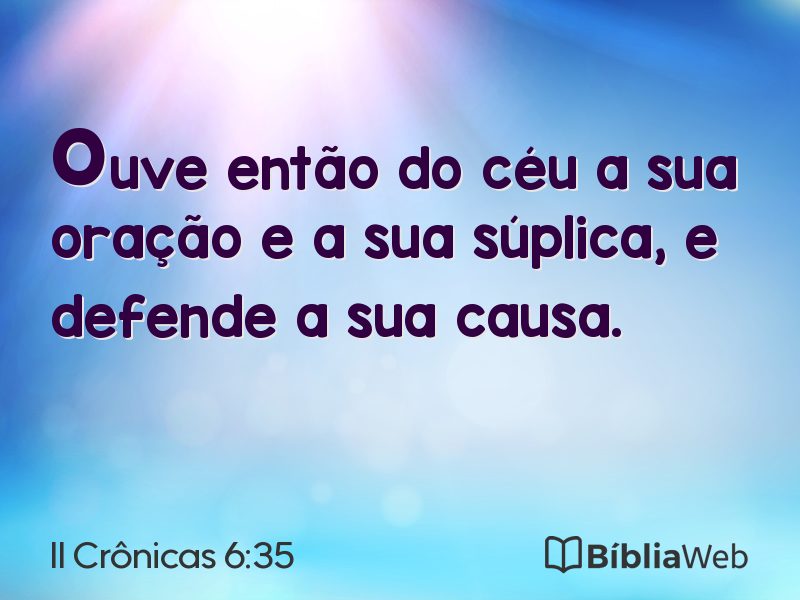 II Crônicas 6:35 em imagem para compartilhar