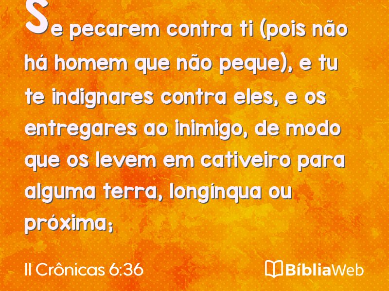 II Crônicas 6:36 em imagem para compartilhar