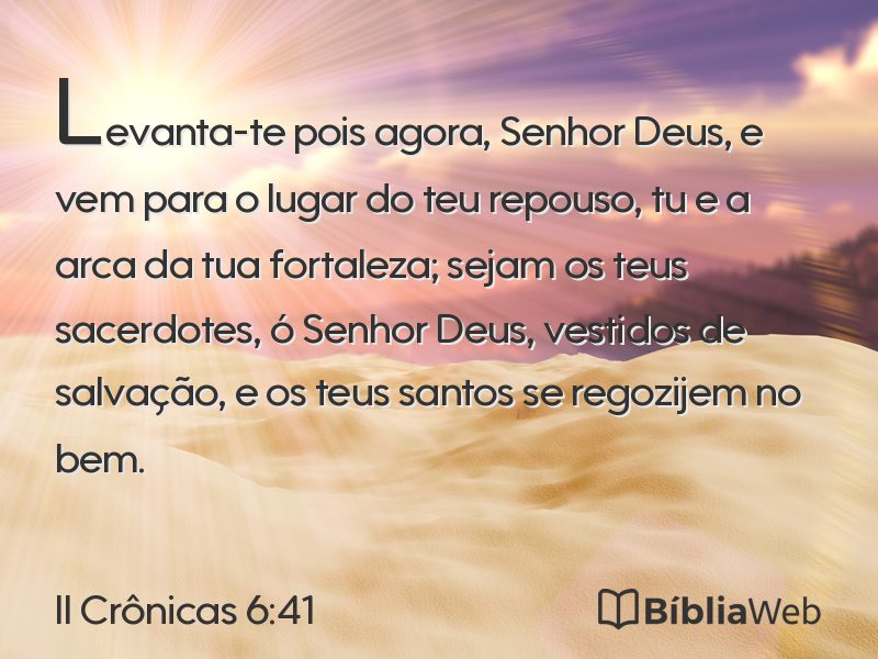 II Crônicas 6:41 em imagem para compartilhar
