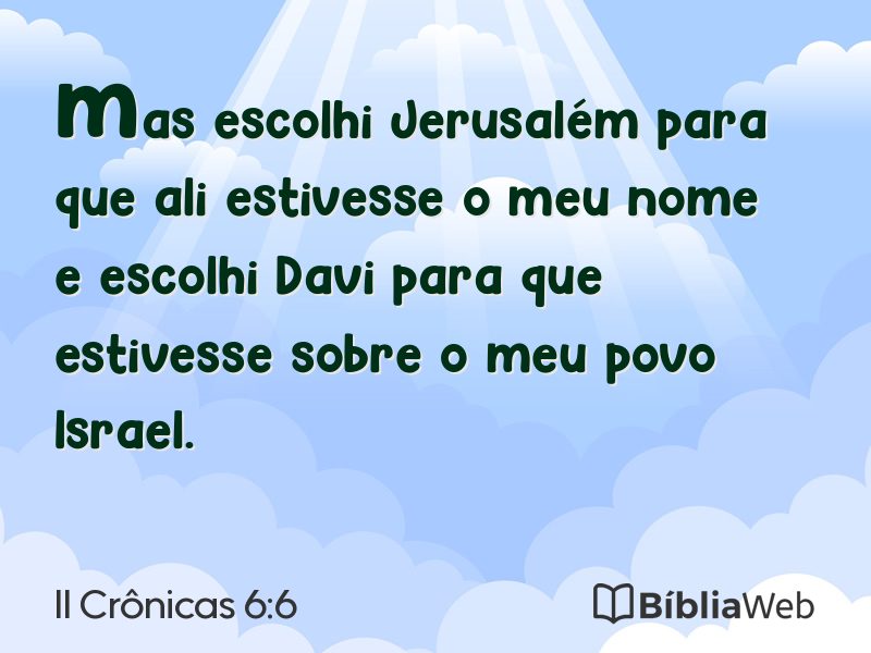 II Crônicas 6:6 em imagem para compartilhar