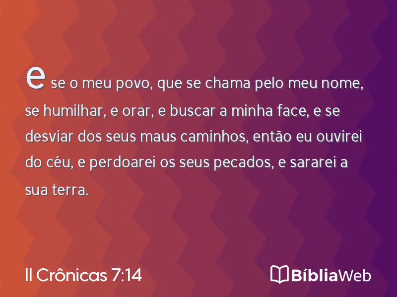 II Crônicas 7:14 em imagem para compartilhar