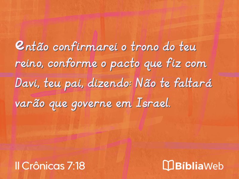 II Crônicas 7:18 em imagem para compartilhar