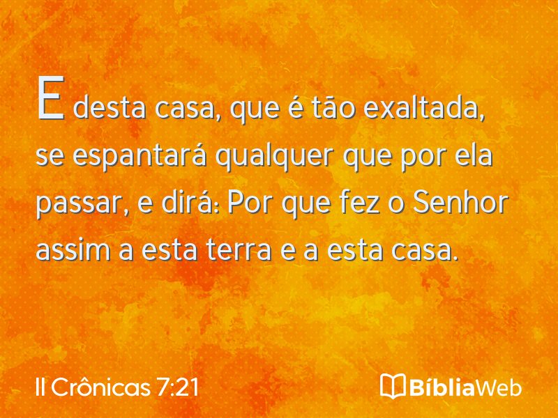 II Crônicas 7:21 em imagem para compartilhar
