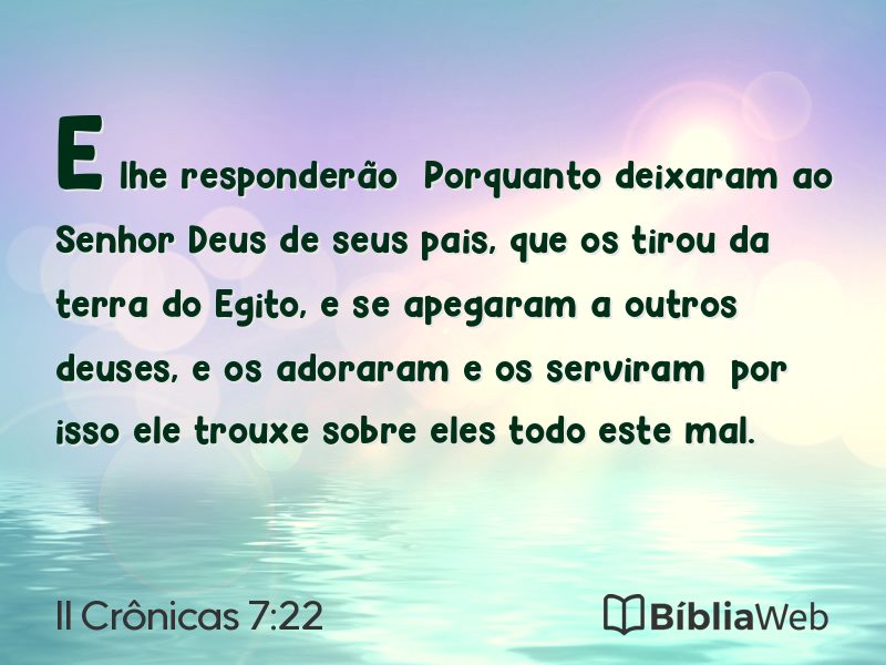 II Crônicas 7:22 em imagem para compartilhar
