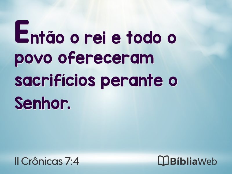 II Crônicas 7:4 em imagem para compartilhar