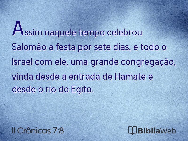II Crônicas 7:8 em imagem para compartilhar