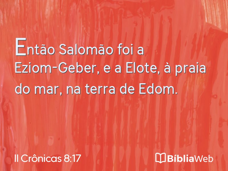 II Crônicas 8:17 em imagem para compartilhar