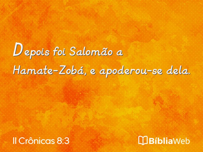 II Crônicas 8:3 em imagem para compartilhar
