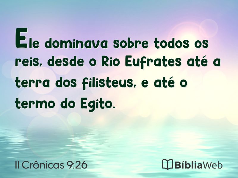 II Crônicas 9:26 em imagem para compartilhar