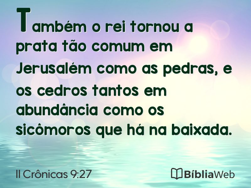 II Crônicas 9:27 em imagem para compartilhar