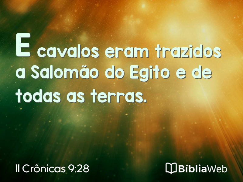 II Crônicas 9:28 em imagem para compartilhar