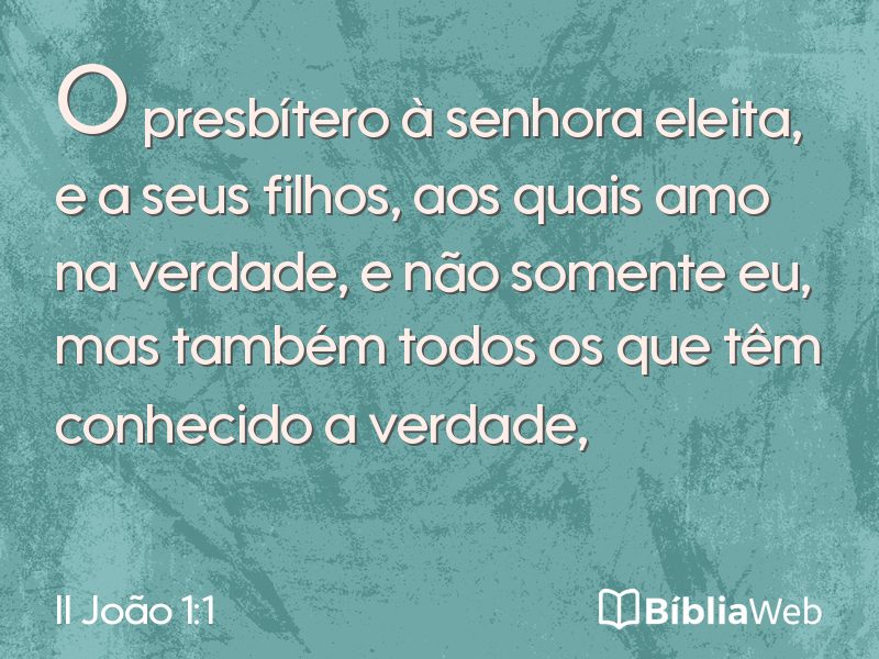 II João 1:1 em imagem para compartilhar
