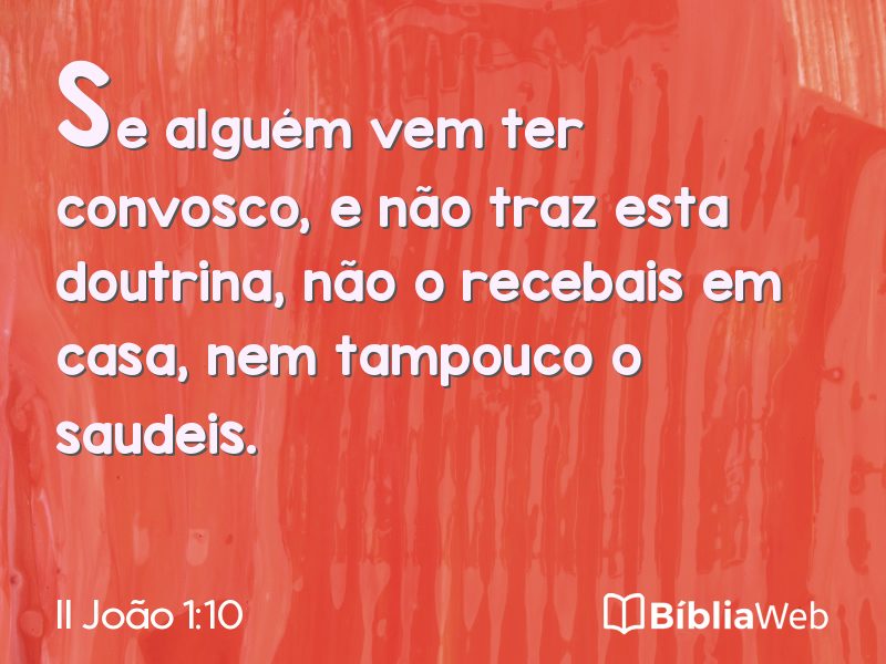 II João 1:10 em imagem para compartilhar