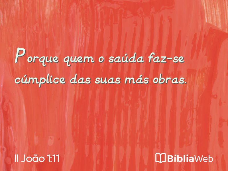 II João 1:11 em imagem para compartilhar