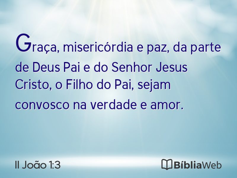 II João 1:3 em imagem para compartilhar
