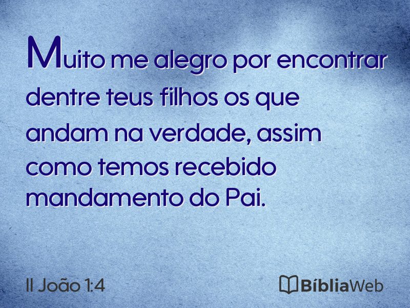 II João 1:4 em imagem para compartilhar