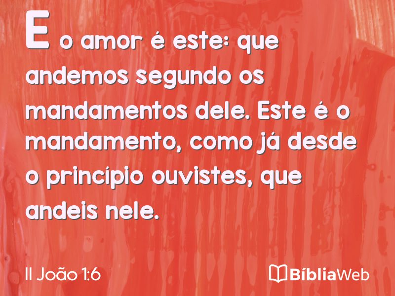 II João 1:6 em imagem para compartilhar