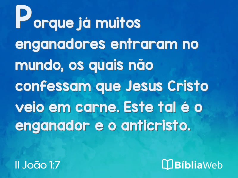 II João 1:7 em imagem para compartilhar