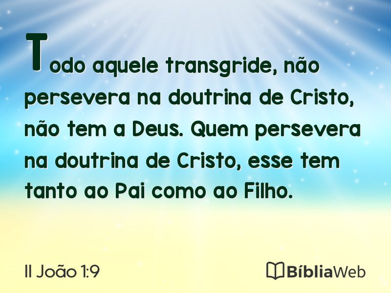 II João 1:9 em imagem para compartilhar