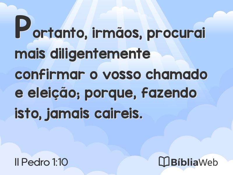 II Pedro 1:10 em imagem para compartilhar