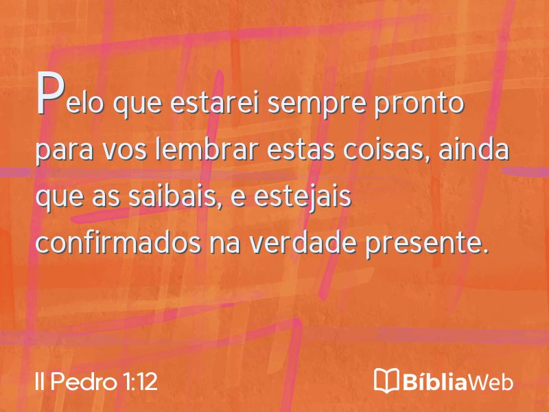 II Pedro 1:12 em imagem para compartilhar