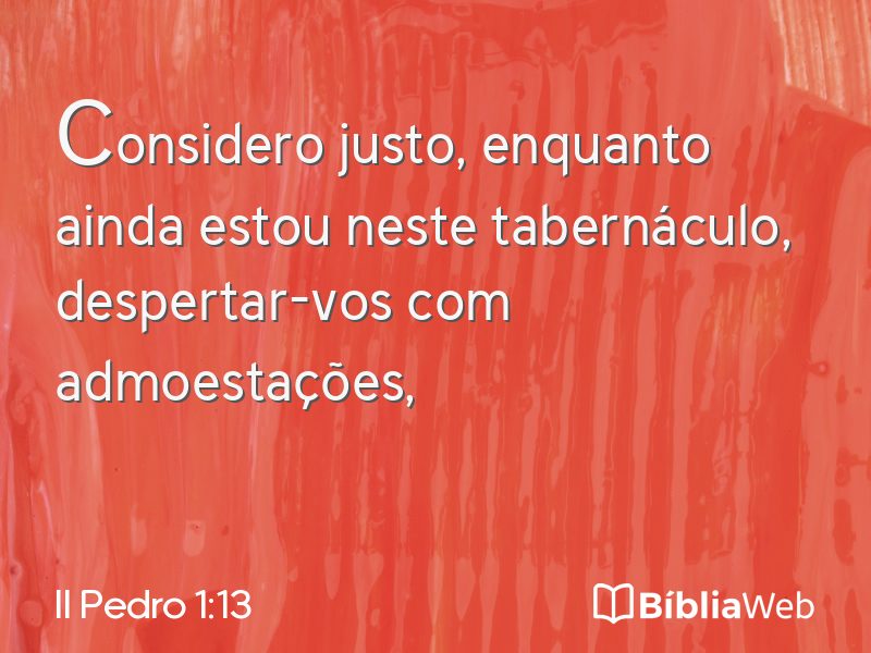 II Pedro 1:13 em imagem para compartilhar
