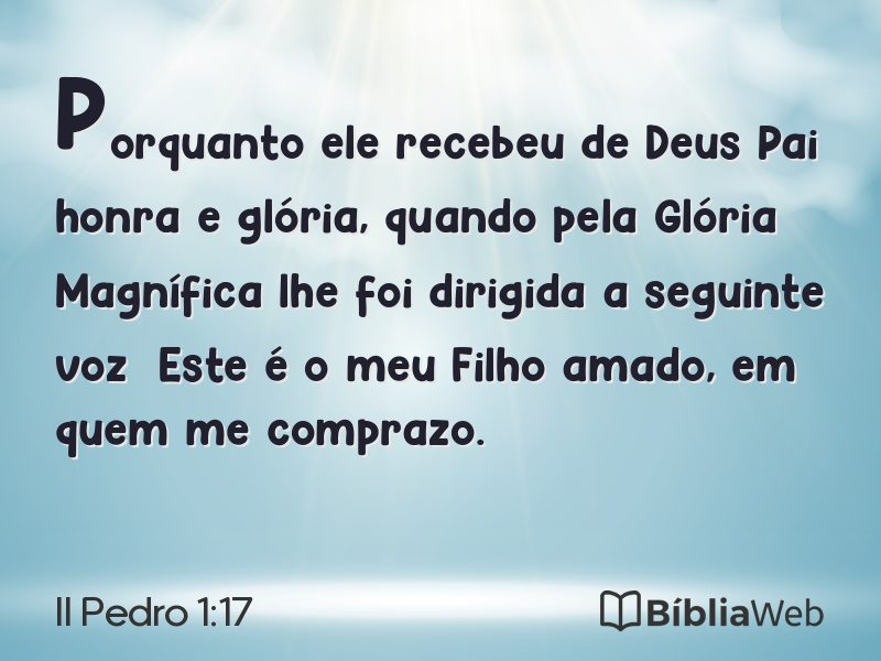 II Pedro 1:17 em imagem para compartilhar