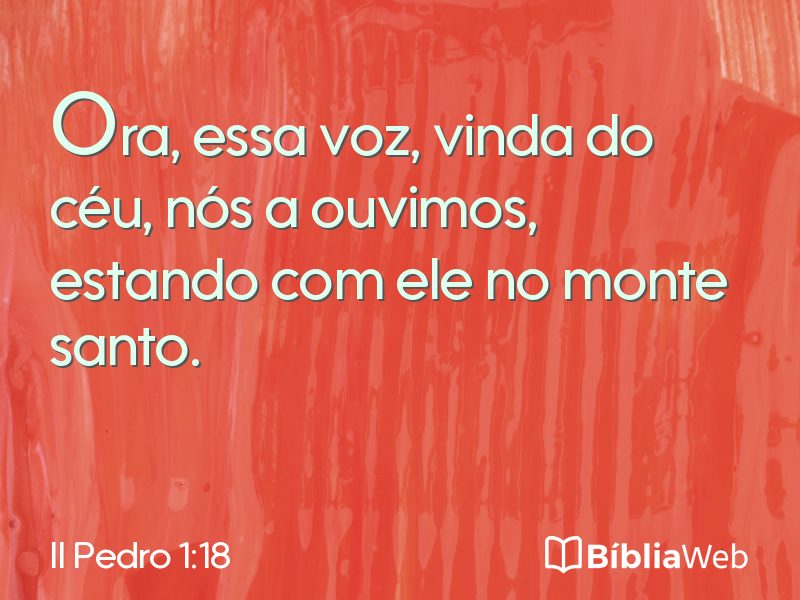II Pedro 1:18 em imagem para compartilhar