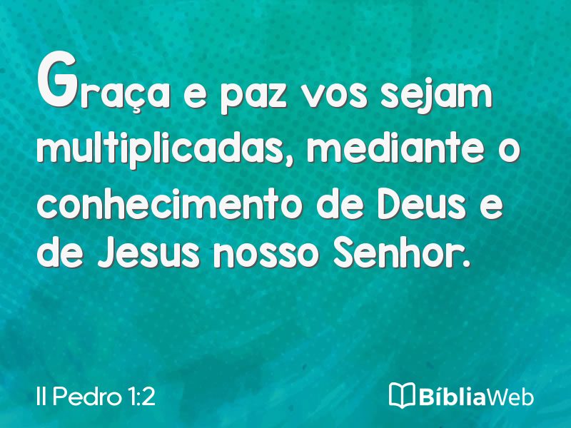 II Pedro 1:2 em imagem para compartilhar