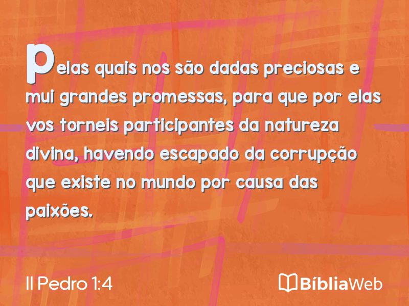 II Pedro 1:4 em imagem para compartilhar