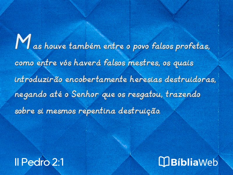 II Pedro 2:1 em imagem para compartilhar