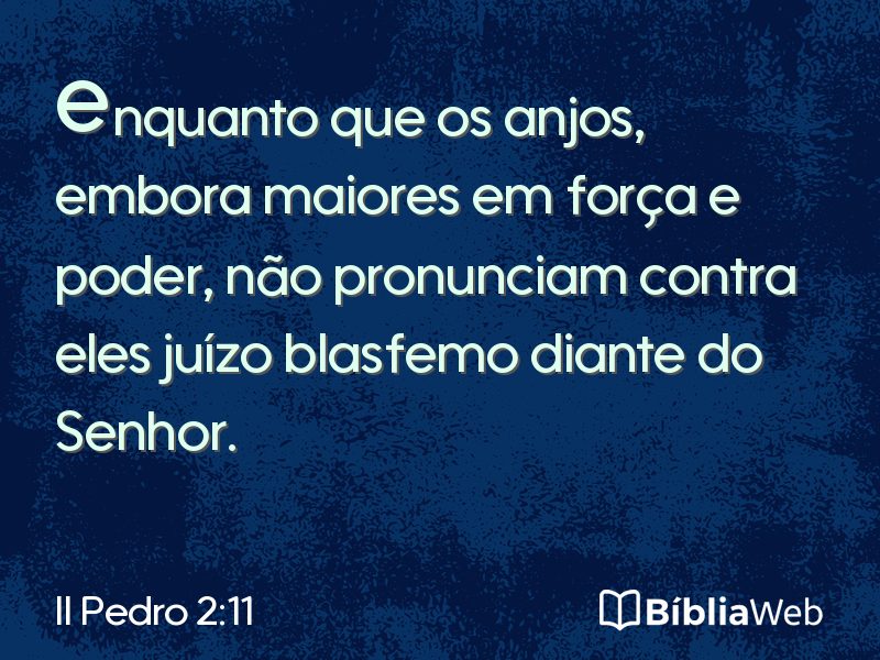 II Pedro 2:11 em imagem para compartilhar