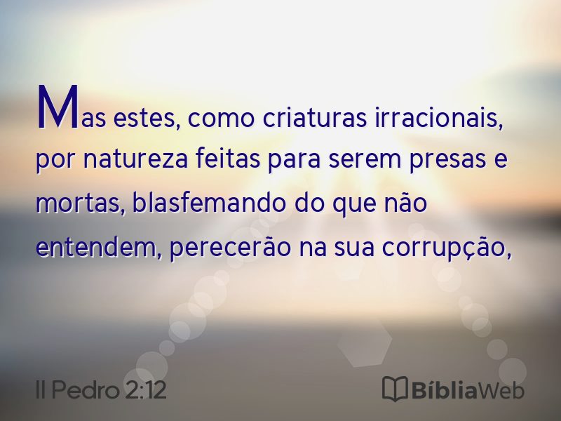 II Pedro 2:12 em imagem para compartilhar