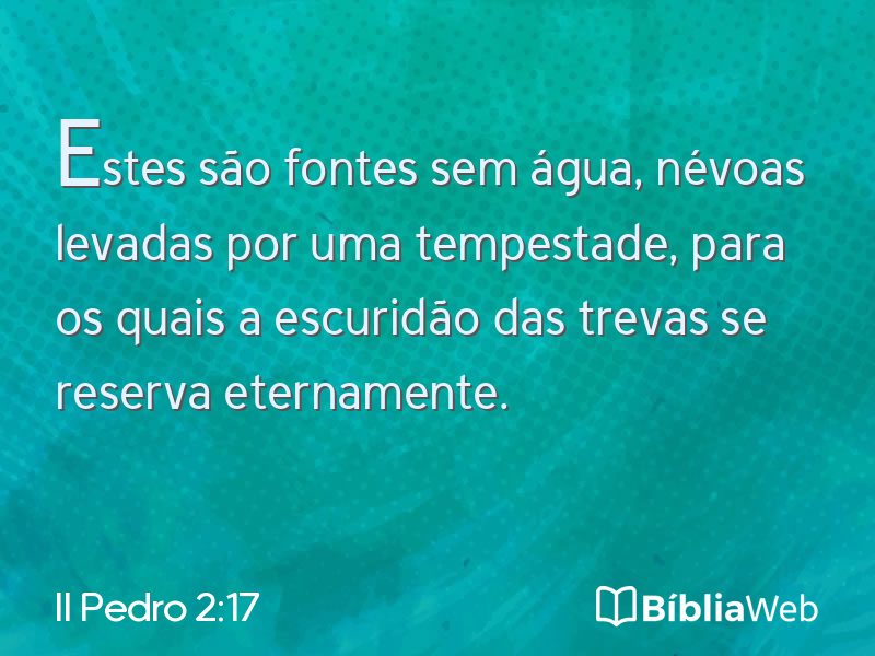 II Pedro 2:17 em imagem para compartilhar
