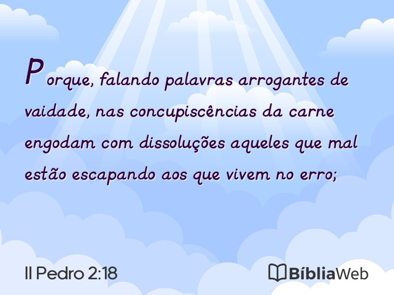 II Pedro 2:18 em imagem para compartilhar