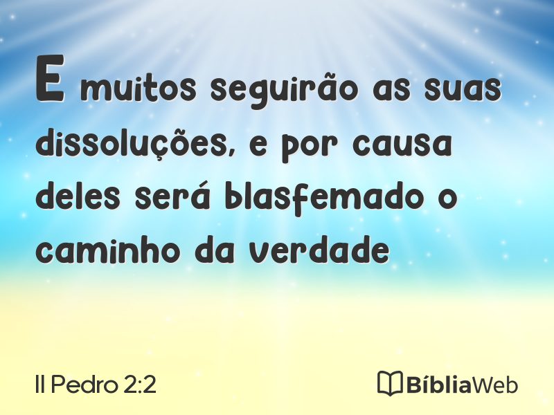 II Pedro 2:2 em imagem para compartilhar