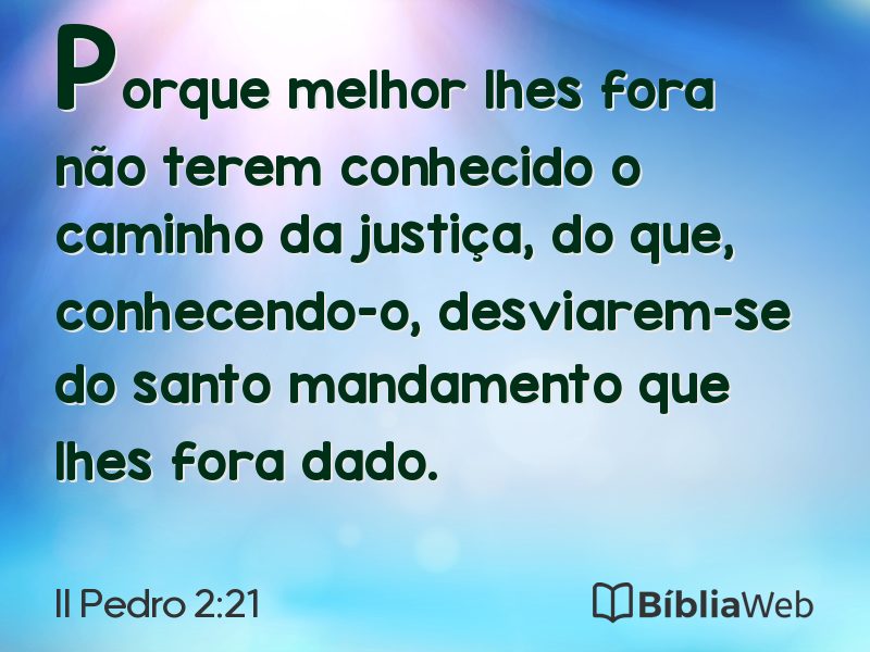 II Pedro 2:21 em imagem para compartilhar