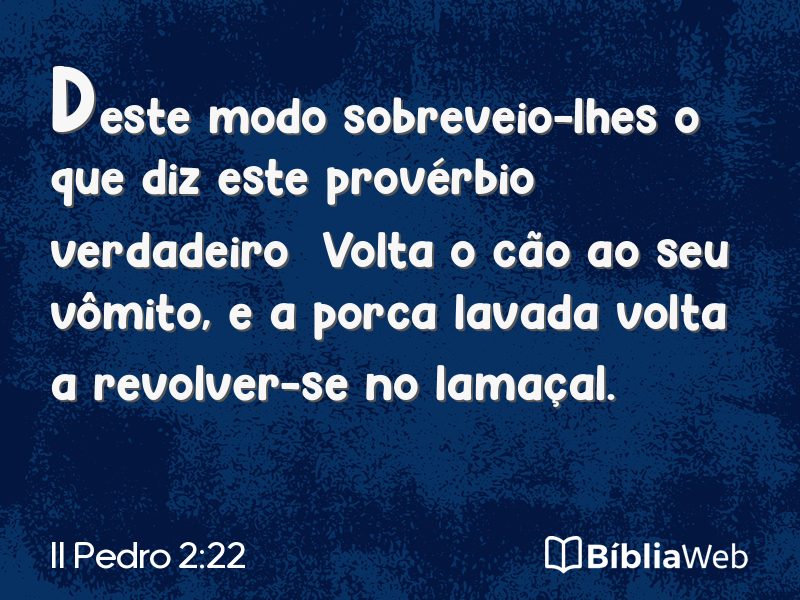 II Pedro 2:22 em imagem para compartilhar